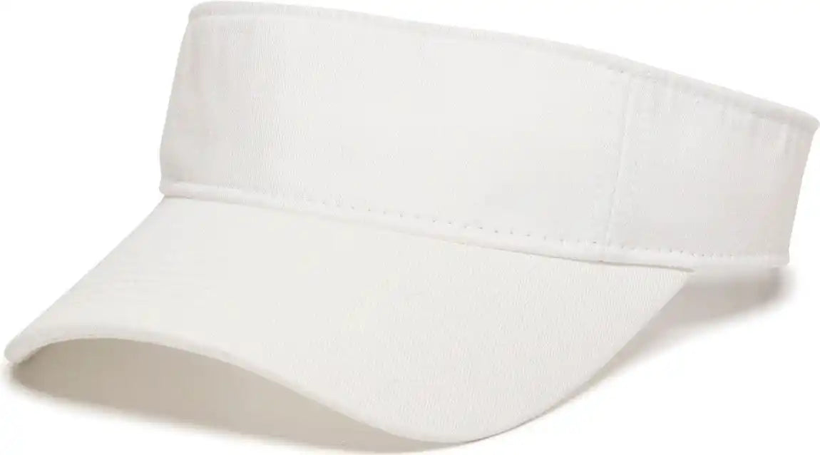 Oc Sports Gwtv-100 Adjustable Garment Washed Twill Visors - White - 6 7/8’’ - 7 1/2’’