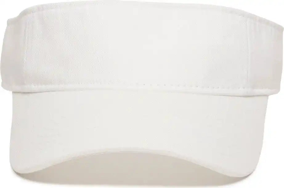 Oc Sports Gwtv-100 Adjustable Garment Washed Twill Visors - White - 6 7/8’’ - 7 1/2’’