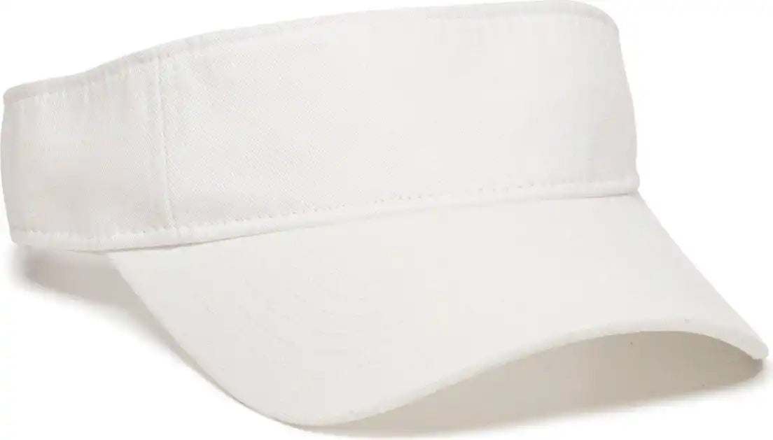 Oc Sports Gwtv-100 Adjustable Garment Washed Twill Visors - White - 6 7/8’’ - 7 1/2’’