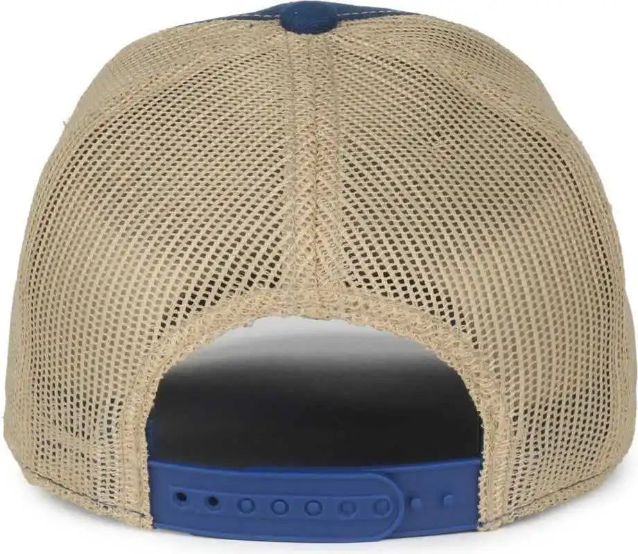 Oc Sports Hike01 Low Crown Structured Cap - Royal Natural - Ivory / 6 7/8’’ - 7 1/2’’