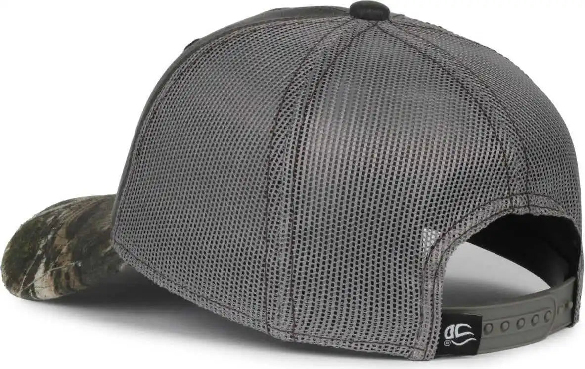 Oc Sports Hpc-500m Adjustable Mesh Back Cap - Black Dark Gray Mossy Oak Country Dna - Osfm