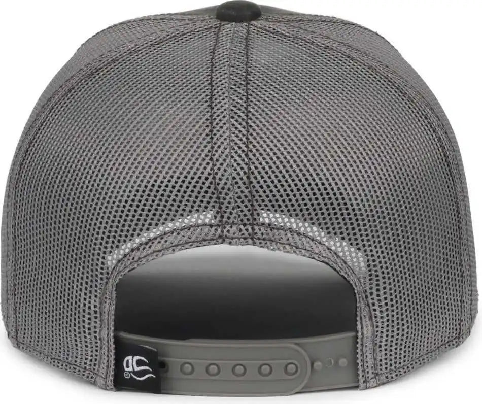 Oc Sports Hpc-500m Adjustable Mesh Back Cap - Black Dark Gray Mossy Oak Country Dna - Osfm