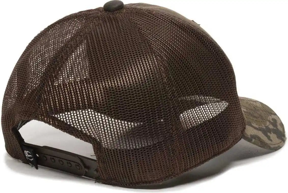 Oc Sports Hpc-500m Adjustable Mesh Back Cap - Brown Mossy Oak Original Bottomland - 6 7/8’’ - 7 1/2’’