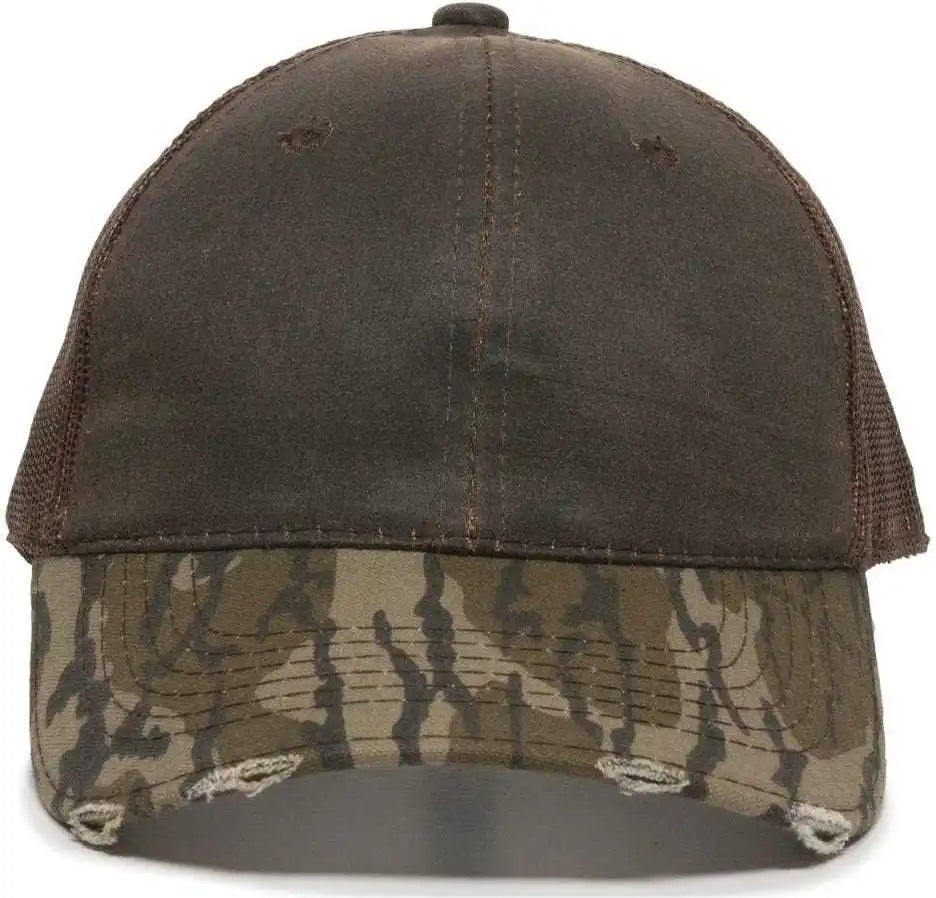 Oc Sports Hpc-500m Adjustable Mesh Back Cap - Brown Mossy Oak Original Bottomland - 6 7/8’’ - 7 1/2’’