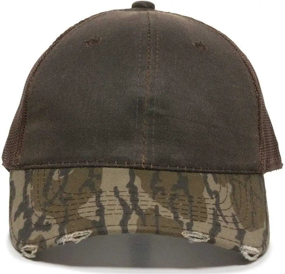 Oc Sports Hpc-500m Adjustable Mesh Back Cap - Brown Mossy Oak Original Bottomland - 6 7/8’’ - 7 1/2’’