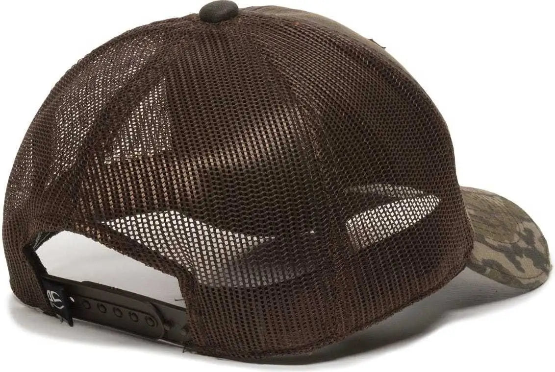 Oc Sports Hpc-500m Adjustable Mesh Back Cap - Brown Mossy Oak Original Bottomland - 6 7/8’’ - 7 1/2’’