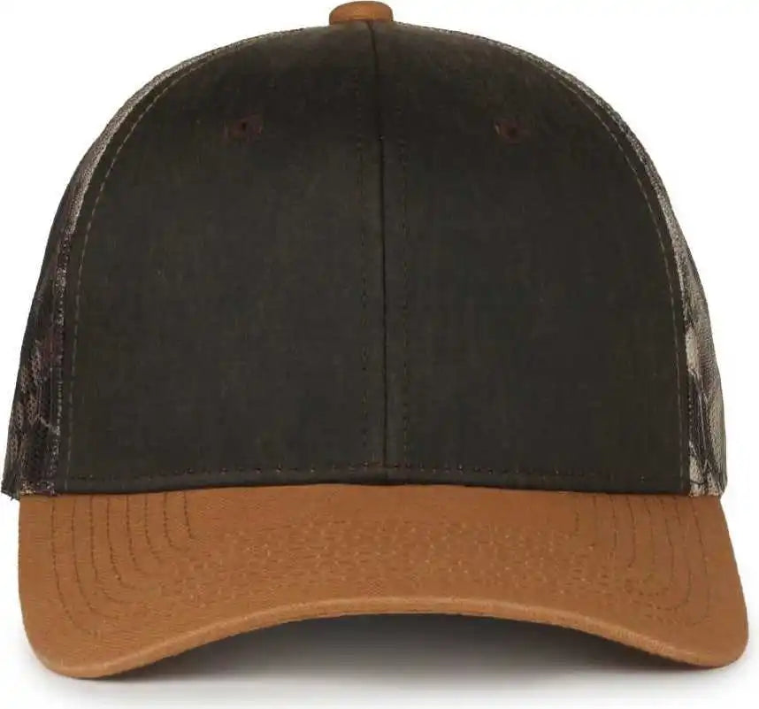 Oc Sports Hpc-615m Premium Rugged Camo Trucker Cap - Brown Kryptek Highlander - Osfm