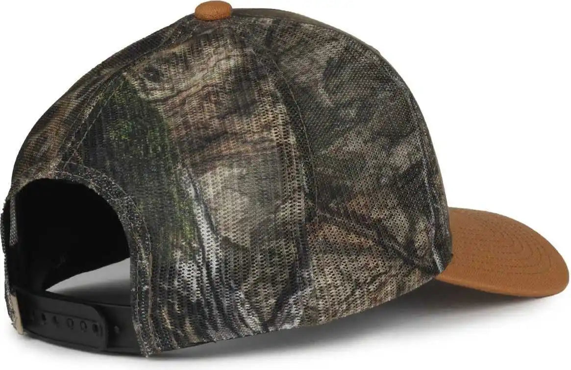 Oc Sports Hpc-615m Premium Rugged Camo Trucker Cap - Brown Mossy Oak Country Dna - Osfm