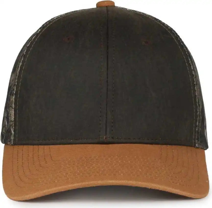 Oc Sports Hpc-615m Premium Rugged Camo Trucker Cap - Brown Mossy Oak Country Dna - Osfm