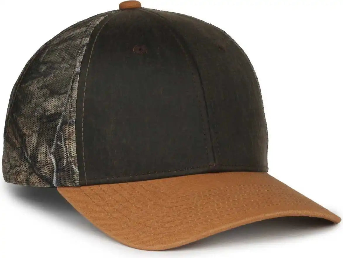 Oc Sports Hpc-615m Premium Rugged Camo Trucker Cap - Brown Mossy Oak Country Dna - Osfm