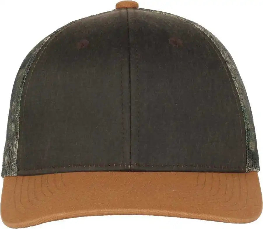 Oc Sports Hpc-615m Premium Rugged Camo Trucker Cap - Brown Realtree Apx Duk - Osfm