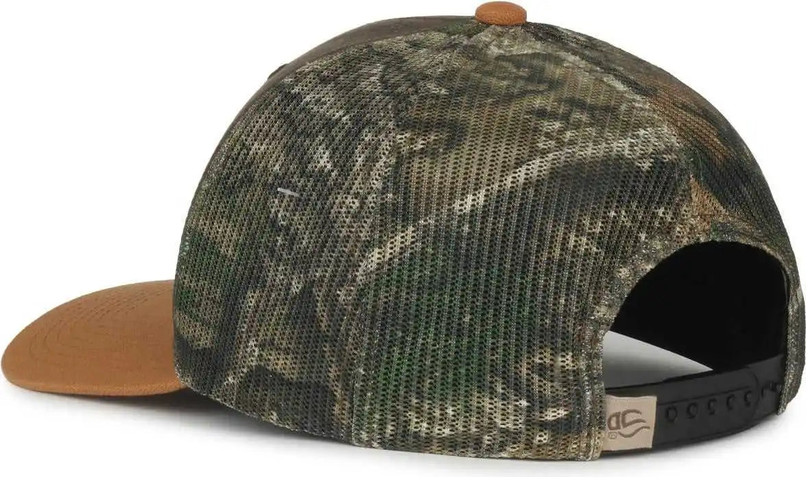 Oc Sports Hpc-615m Premium Rugged Camo Trucker Cap - Brown Realtree Apx Duk - Osfm