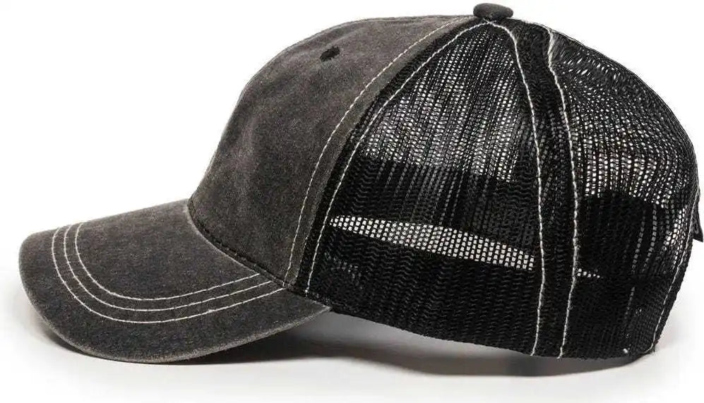 Oc Sports Hpd-610m Adjustable Mesh Back Cap - Black - 6 7/8’’ - 7 1/2’’