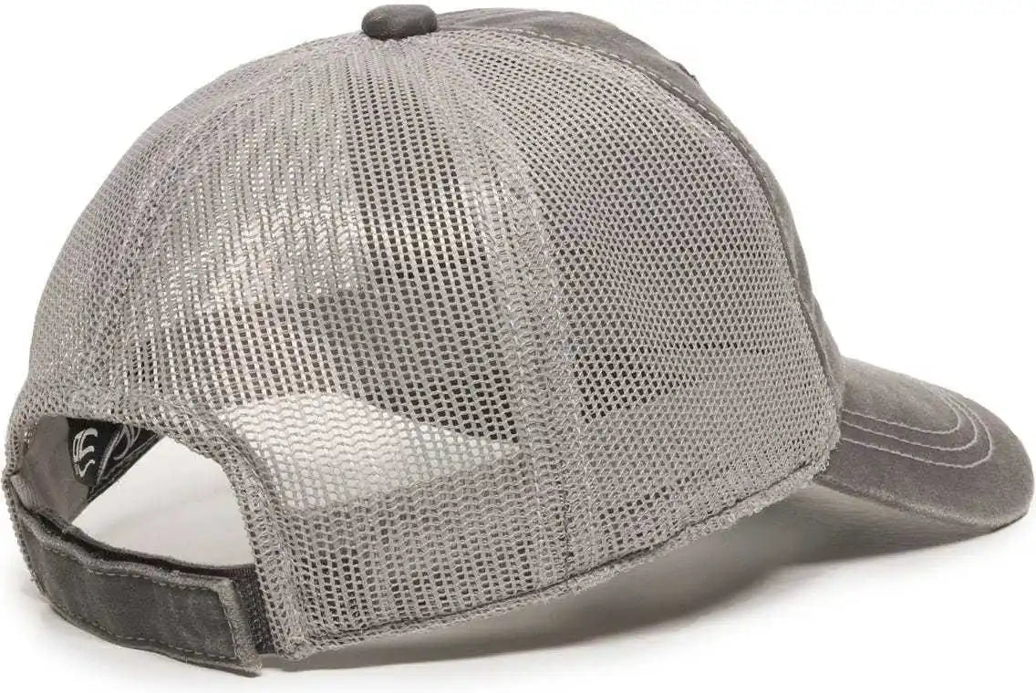 Oc Sports Hpd-610m Adjustable Mesh Back Cap - Charcoal Light Grey - Dark Gray / 6 7/8’’ - 7 1/2’’