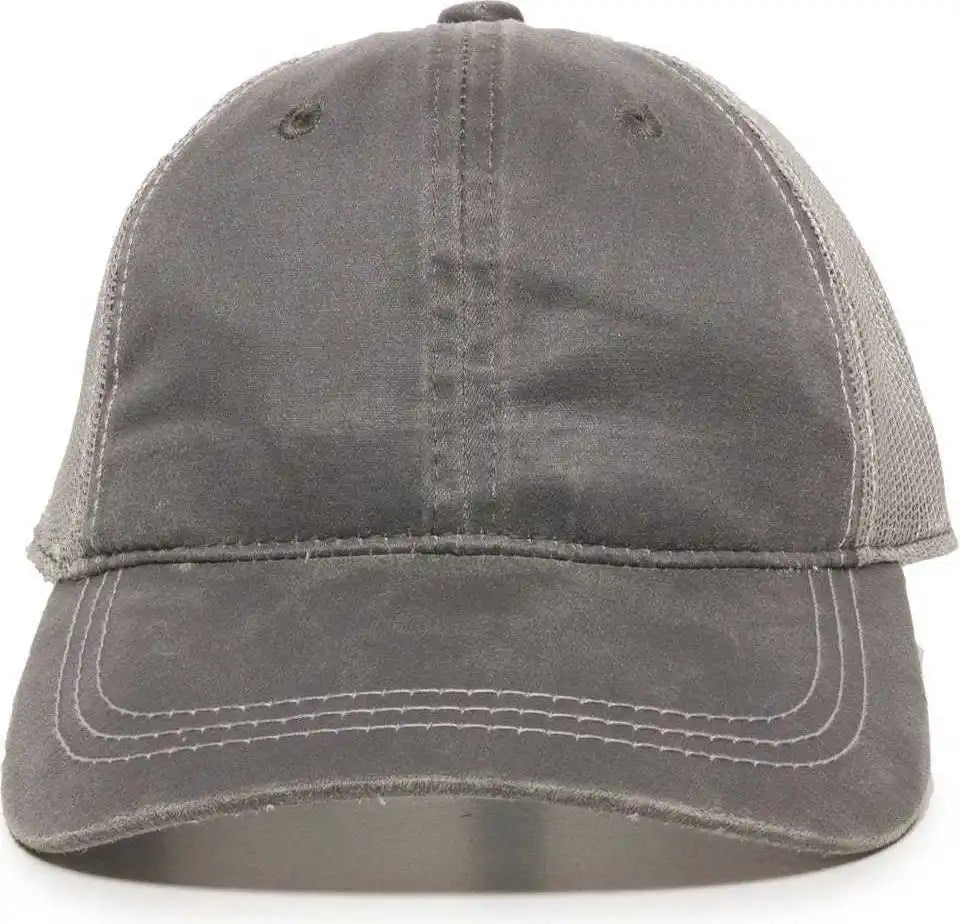 Oc Sports Hpd-610m Adjustable Mesh Back Cap - Charcoal Light Grey - Dark Gray / 6 7/8’’ - 7 1/2’’
