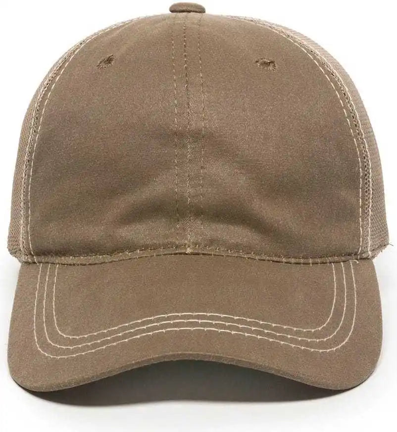 Oc Sports Hpd-610m Adjustable Mesh Back Cap - Khaki - 6 7/8’’ - 7 1/2’’