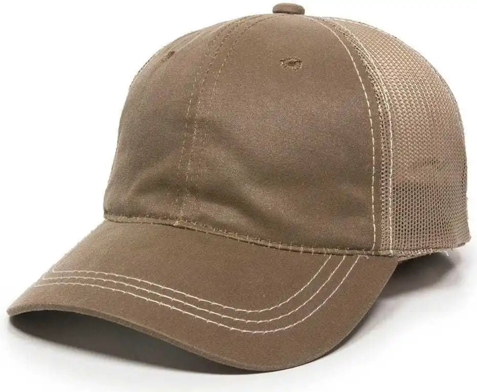 Oc Sports Hpd-610m Adjustable Mesh Back Cap - Khaki - 6 7/8’’ - 7 1/2’’