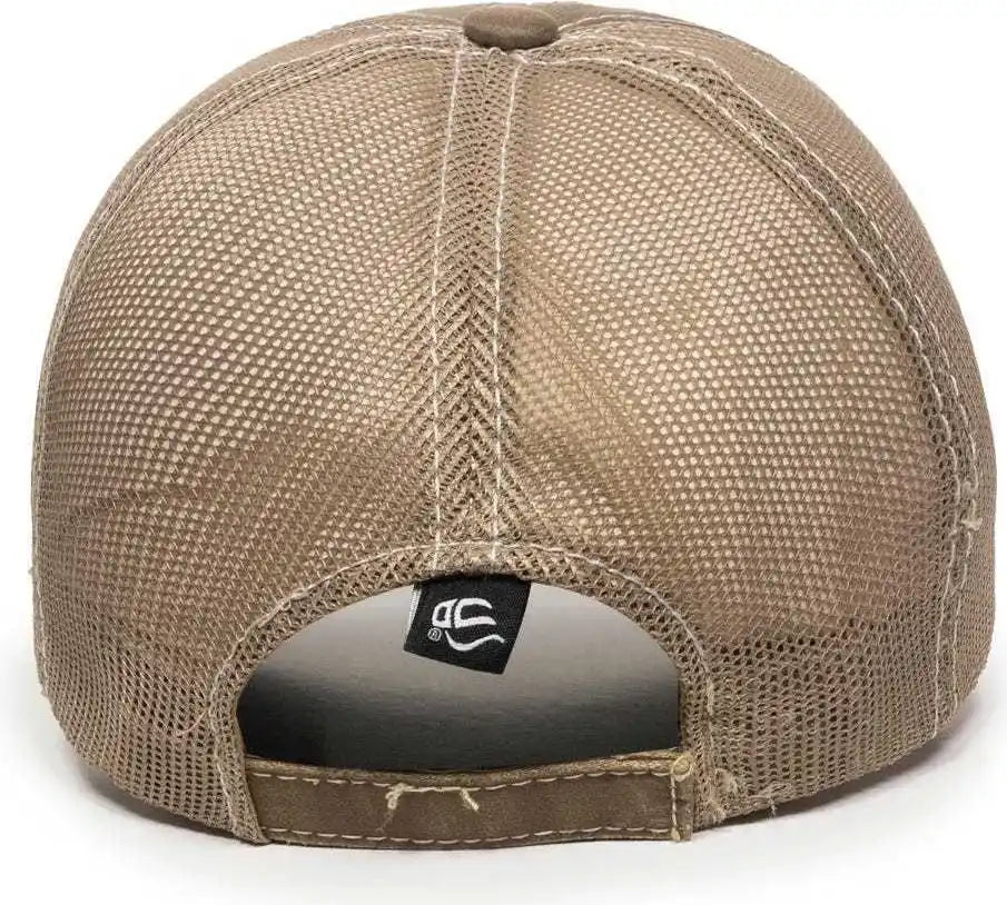 Oc Sports Hpd-610m Adjustable Mesh Back Cap - Khaki - 6 7/8’’ - 7 1/2’’