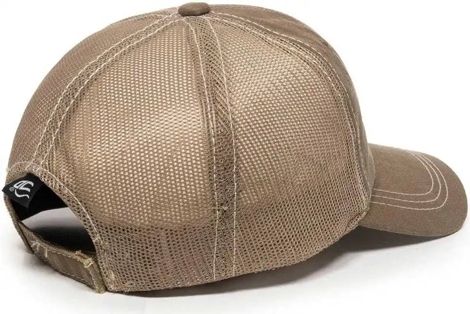 Oc Sports Hpd-610m Adjustable Mesh Back Cap - Khaki - 6 7/8’’ - 7 1/2’’
