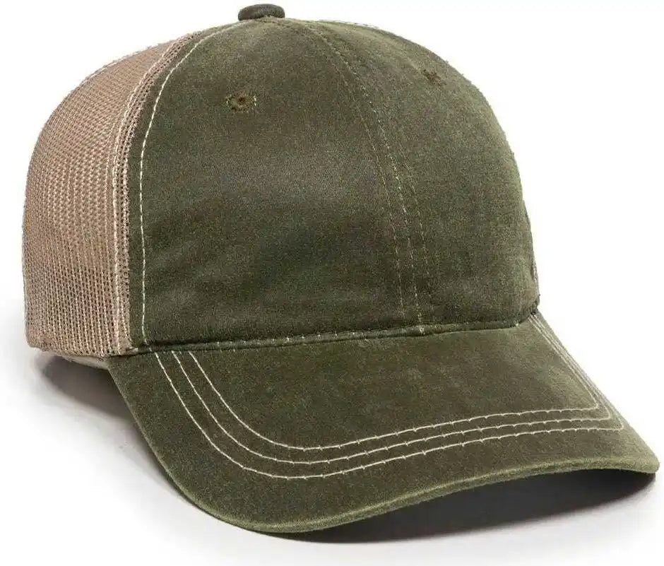 Oc Sports Hpd-610m Adjustable Mesh Back Cap - Olive Khaki - 6 7/8’’ - 7 1/2’’