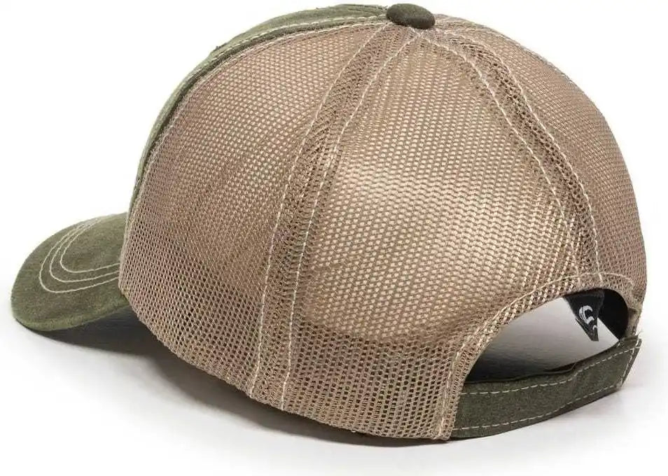 Oc Sports Hpd-610m Adjustable Mesh Back Cap - Olive Khaki - 6 7/8’’ - 7 1/2’’