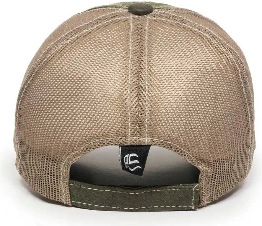 Oc Sports Hpd-610m Adjustable Mesh Back Cap - Olive Khaki - 6 7/8’’ - 7 1/2’’