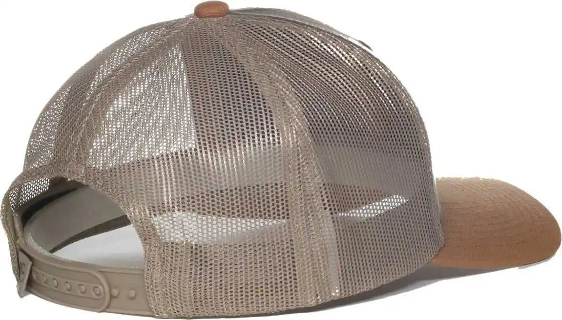 Oc Sports Hpd-615m Premium Rugged Camo Trucker Cap - Brown Khaki Dk - Osfm