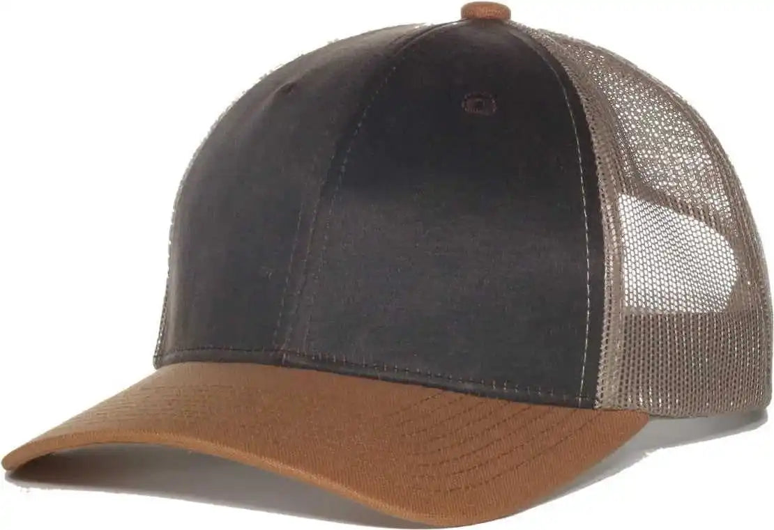 Oc Sports Hpd-615m Premium Rugged Camo Trucker Cap - Brown Khaki Dk - Osfm