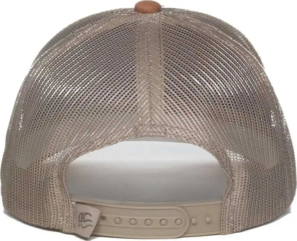 Oc Sports Hpd-615m Premium Rugged Camo Trucker Cap - Navy Khaki Brown - Osfm