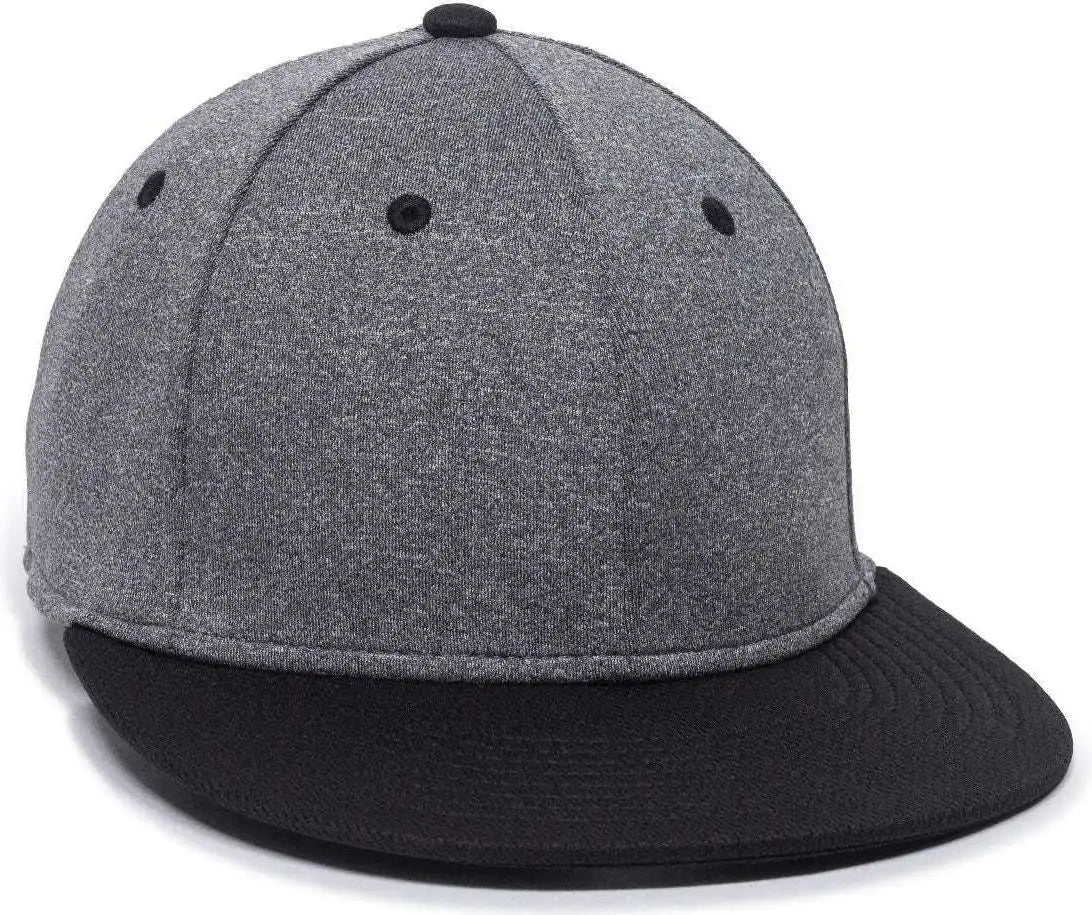 Oc Sports Hth25 Flexible Fitting Cap - Heathered Gray - Dark Black / 6 3/8’’ - 3/4’’