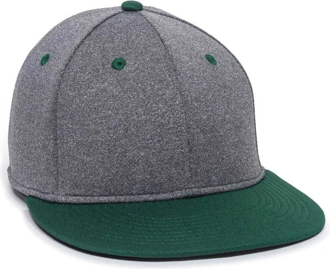 Oc Sports Hth25 Flexible Fitting Cap - Heathered Gray Dark Green