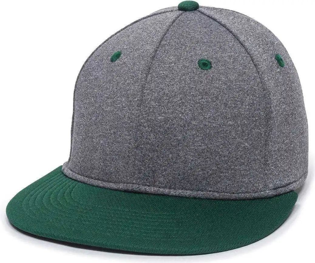 Oc Sports Hth25 Flexible Fitting Cap - Heathered Gray Dark Green