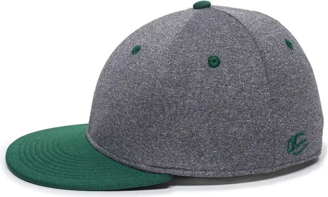 Oc Sports Hth25 Flexible Fitting Cap - Heathered Gray Dark Green