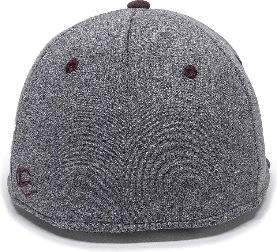 Oc Sports Hth25 Flexible Fitting Cap - Heathered Gray Maroon