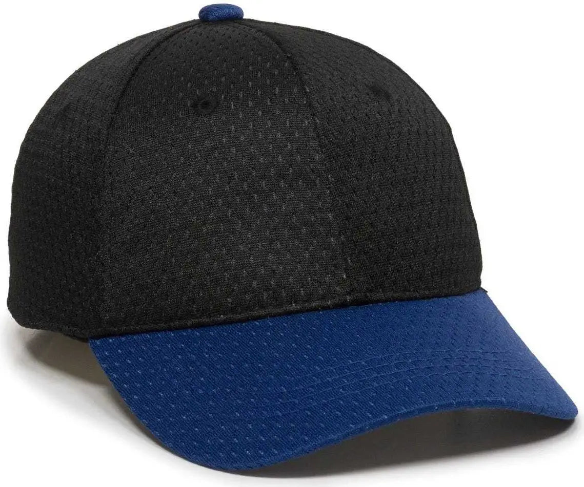 Oc Sports Jm-123 Jersey Mesh Custom Baseball Caps - Black Royal