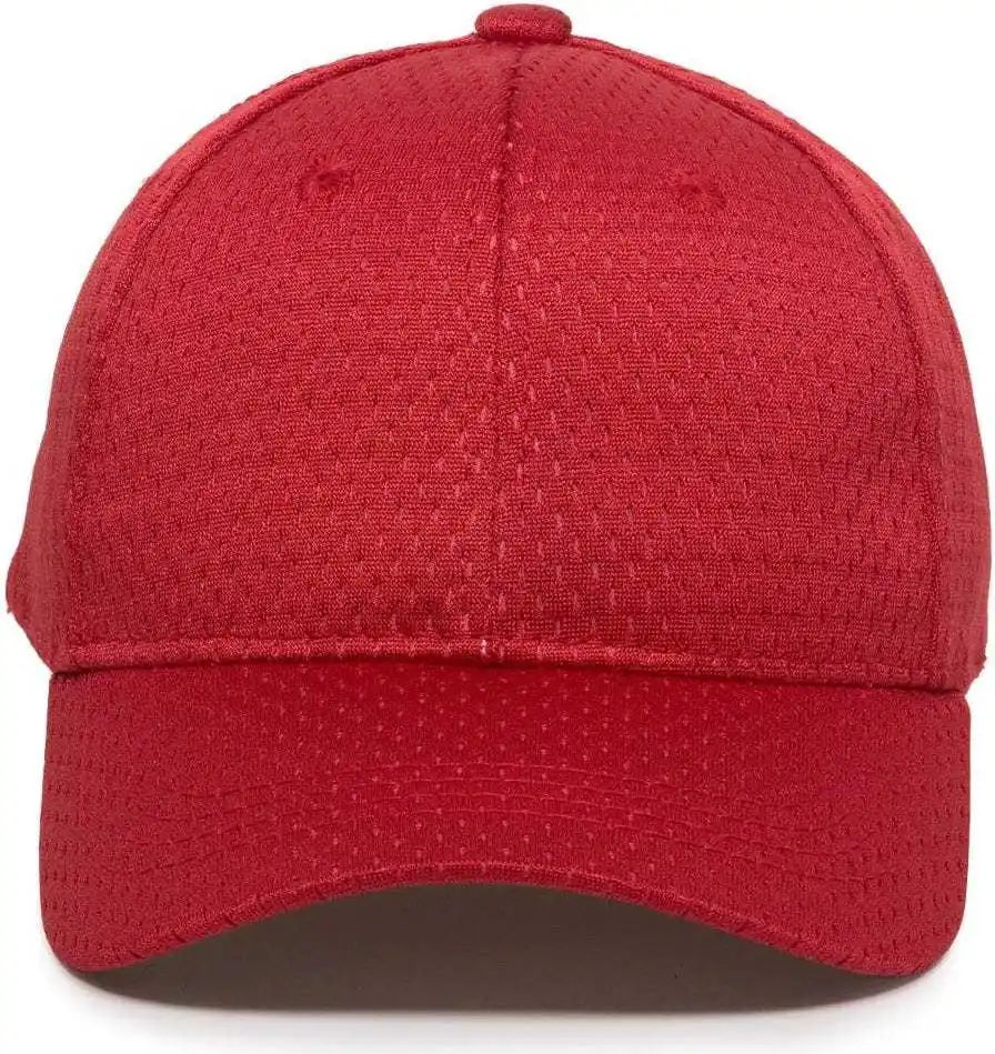 Oc Sports Jm-123 Jersey Mesh Custom Baseball Caps - Red