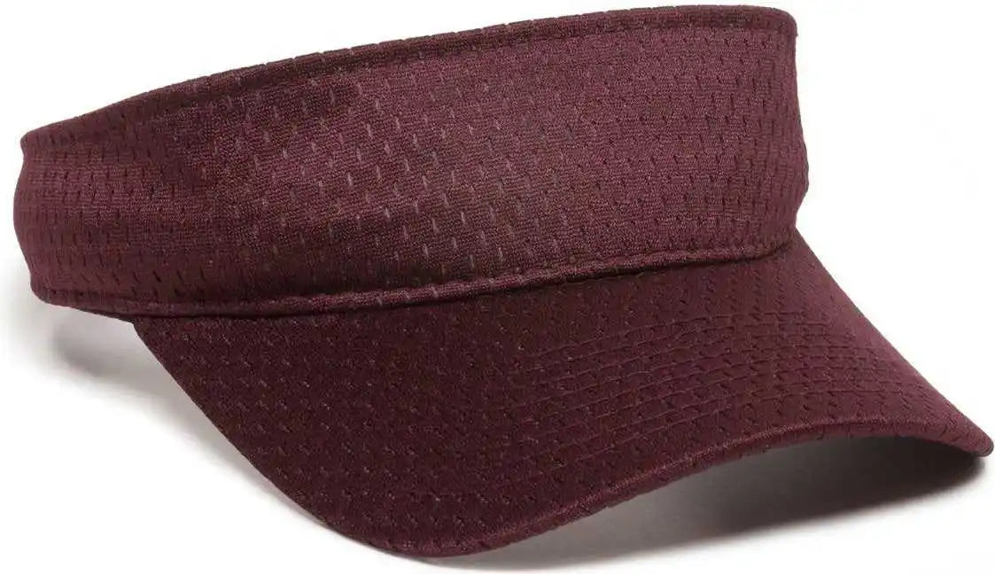 Oc Sports Jmv-100 Adjustable Mesh Visors - Maroon - 6 3/8’’ - 7’’