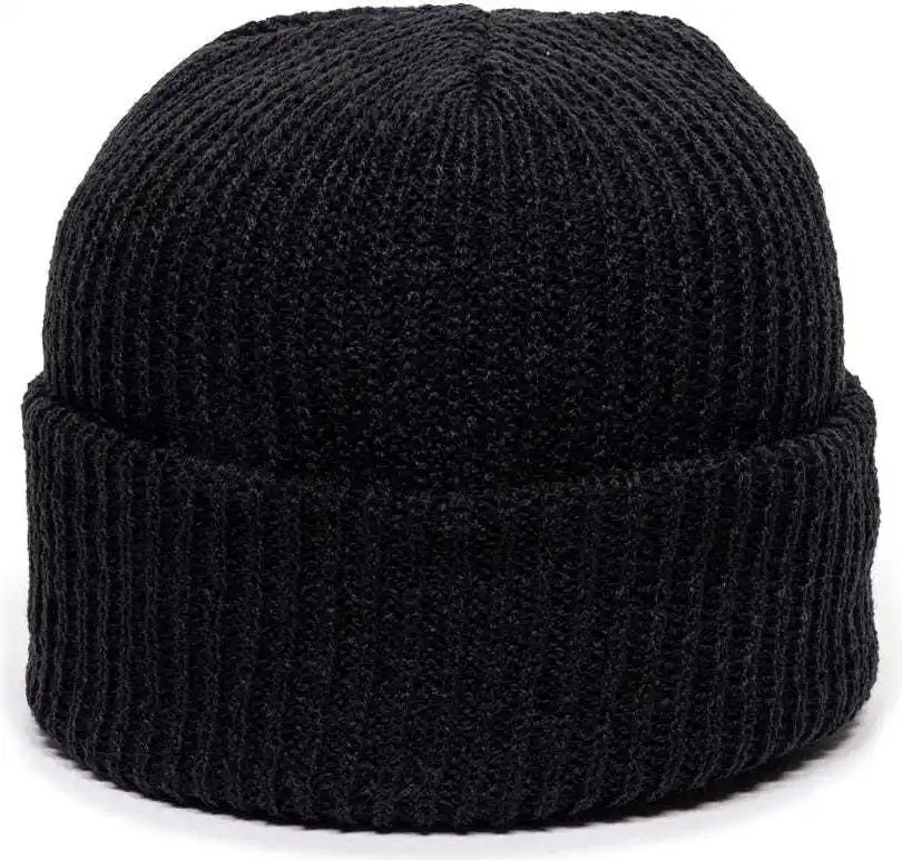 Oc Sports Kn-275 Acrylic Cuffed Knit Beanie - Black - one Size Fits Most