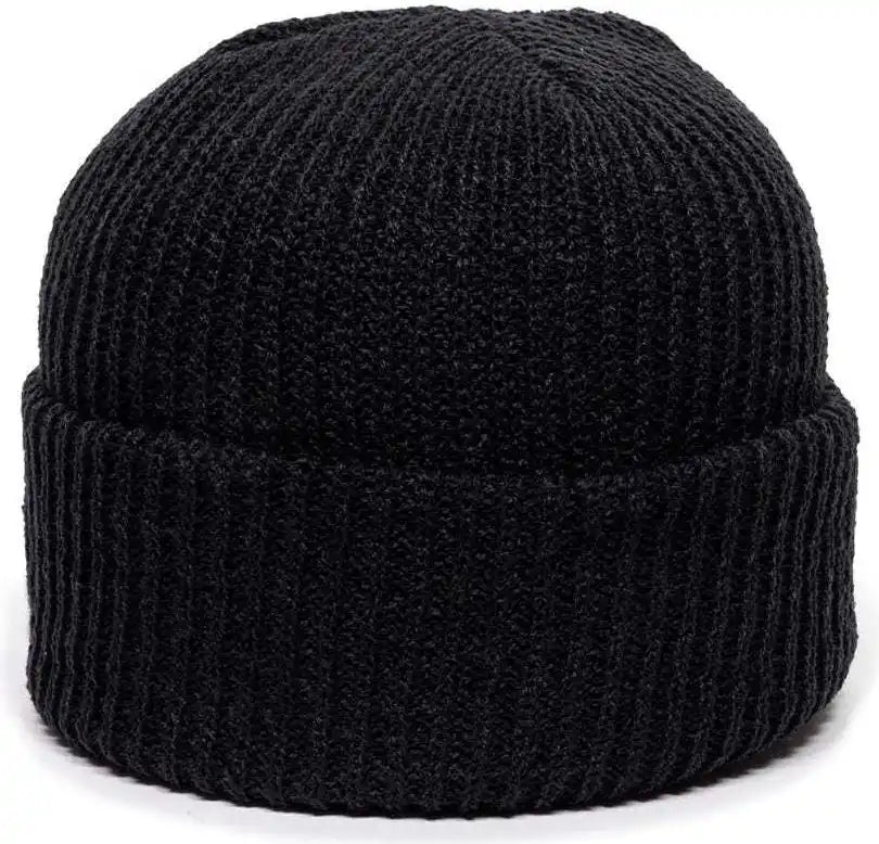 Oc Sports Kn-275 Acrylic Cuffed Knit Beanie - Black - one Size Fits Most