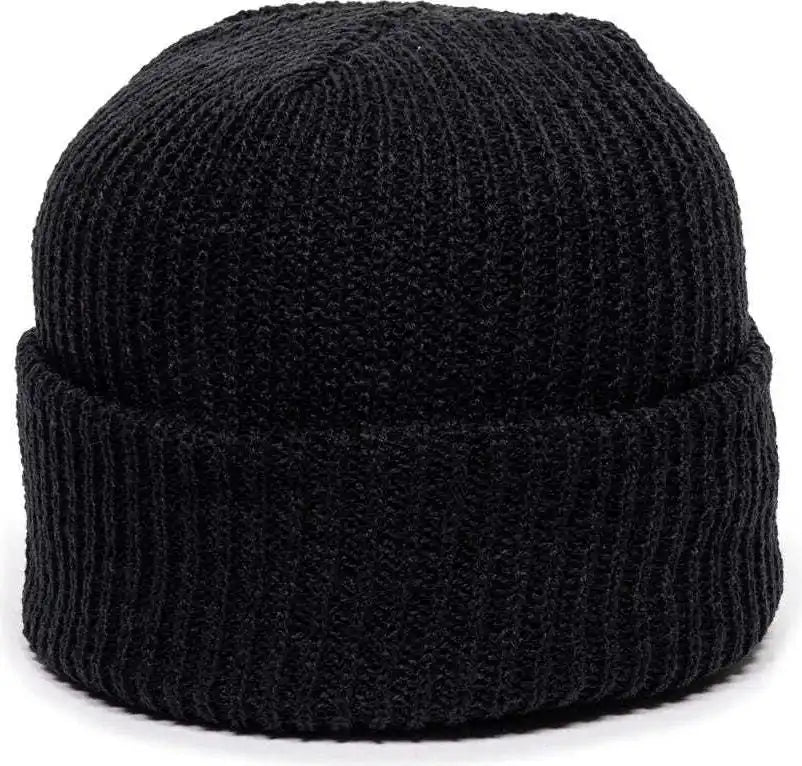 Oc Sports Kn-275 Acrylic Cuffed Knit Beanie - Black - one Size Fits Most