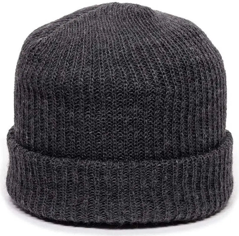 Oc Sports Kn-275 Acrylic Cuffed Knit Beanie - Charcoal