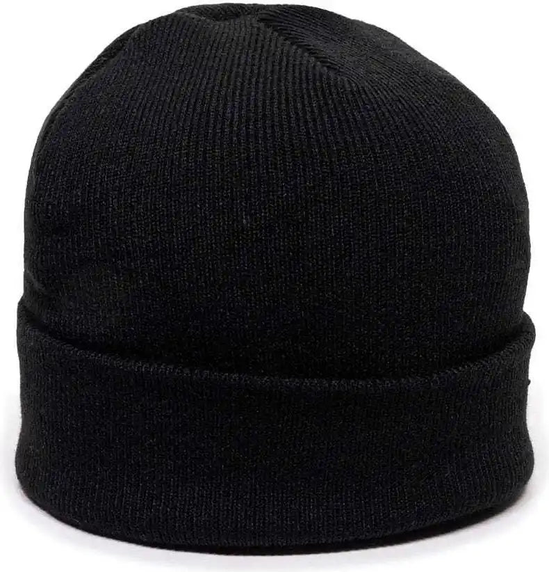 Oc Sports Kn-400 Superstretch Knit Watch Beanie with Cuff - Black - one Size Fits Most