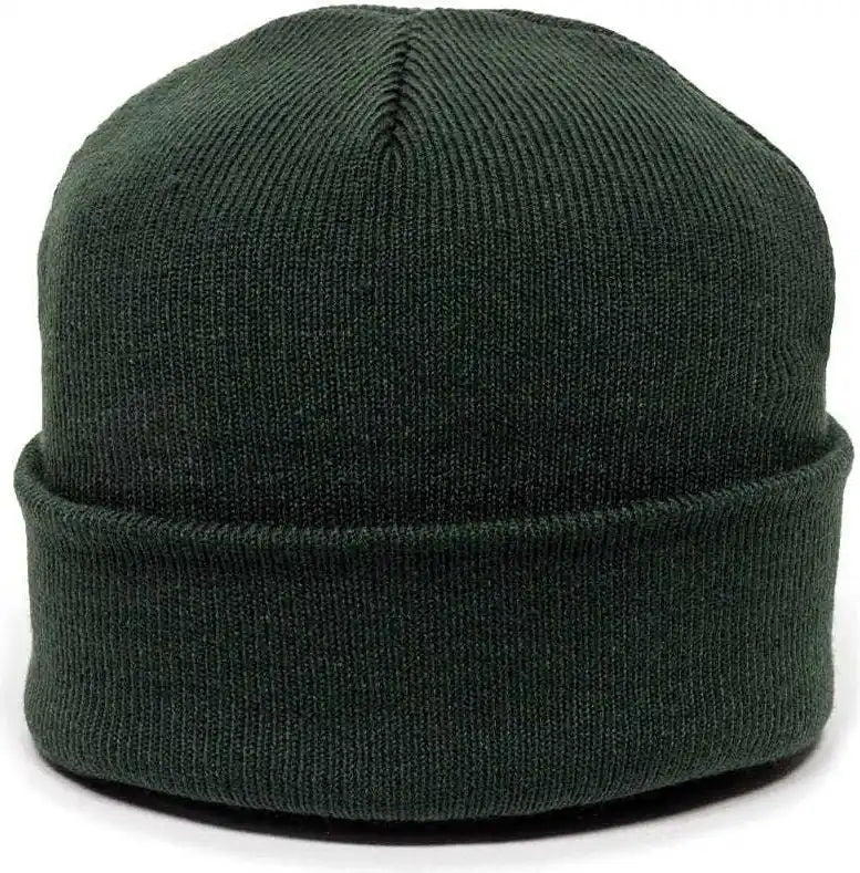 Oc Sports Kn-400 Superstretch Knit Watch Beanie with Cuff - Dk Green - Forest / one Size Fits Most