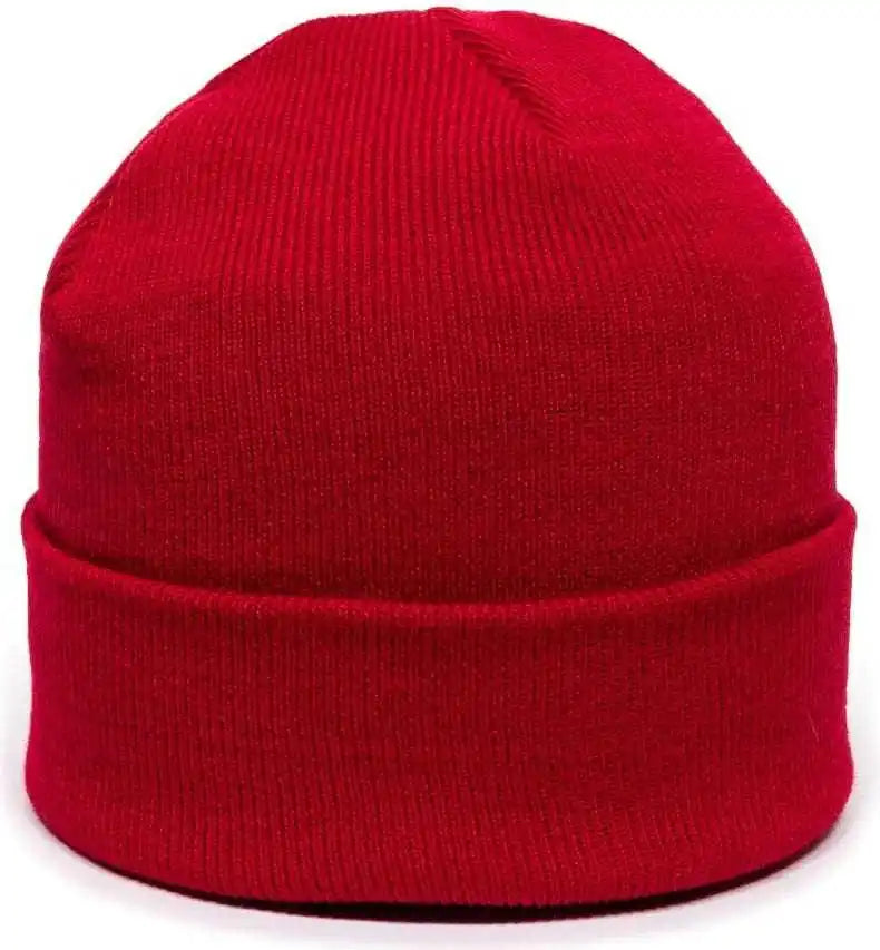 Oc Sports Kn-400 Superstretch Knit Watch Beanie with Cuff - Red - one Size Fits Most