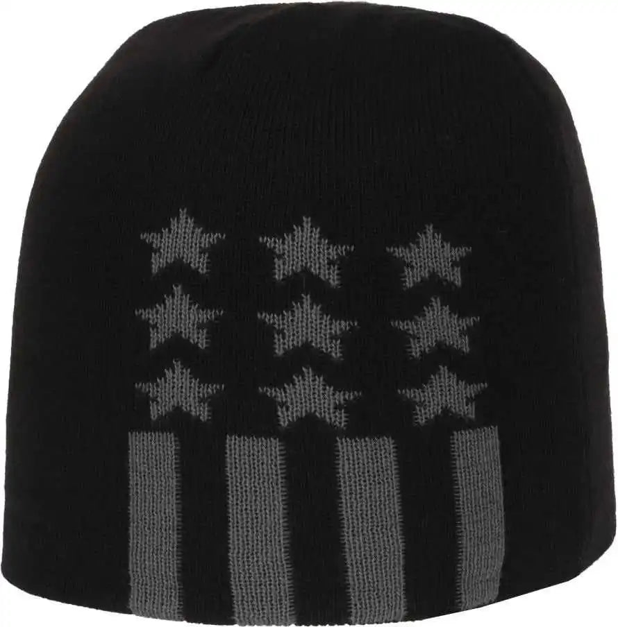 Oc Sports Kn-star01 Patriotic Beanie - Black - one Size Fits Most