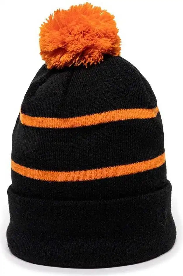 Oc Sports Knf-100 Acrylic Knit Watch Cap Beanie - Black Orange - one Size Fits Most