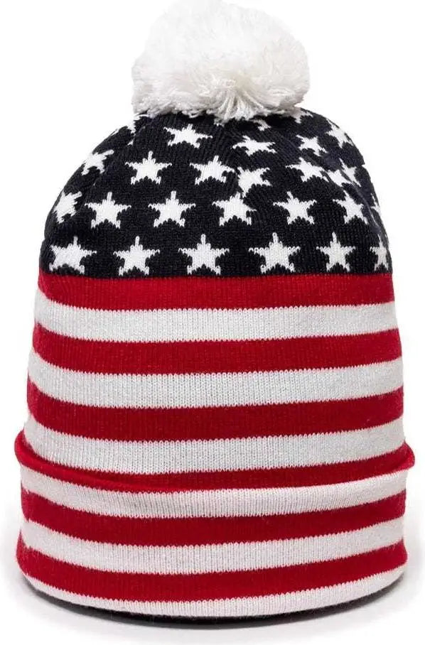 Oc Sports Knf-usa Usa Acrylic Watch Cap Beanie - Red White Blue - Multi-colored / one Size Fits Most