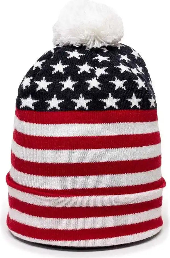 Oc Sports Knf-usa Usa Acrylic Watch Cap Beanie - Red White Blue - Multi-colored / one Size Fits Most