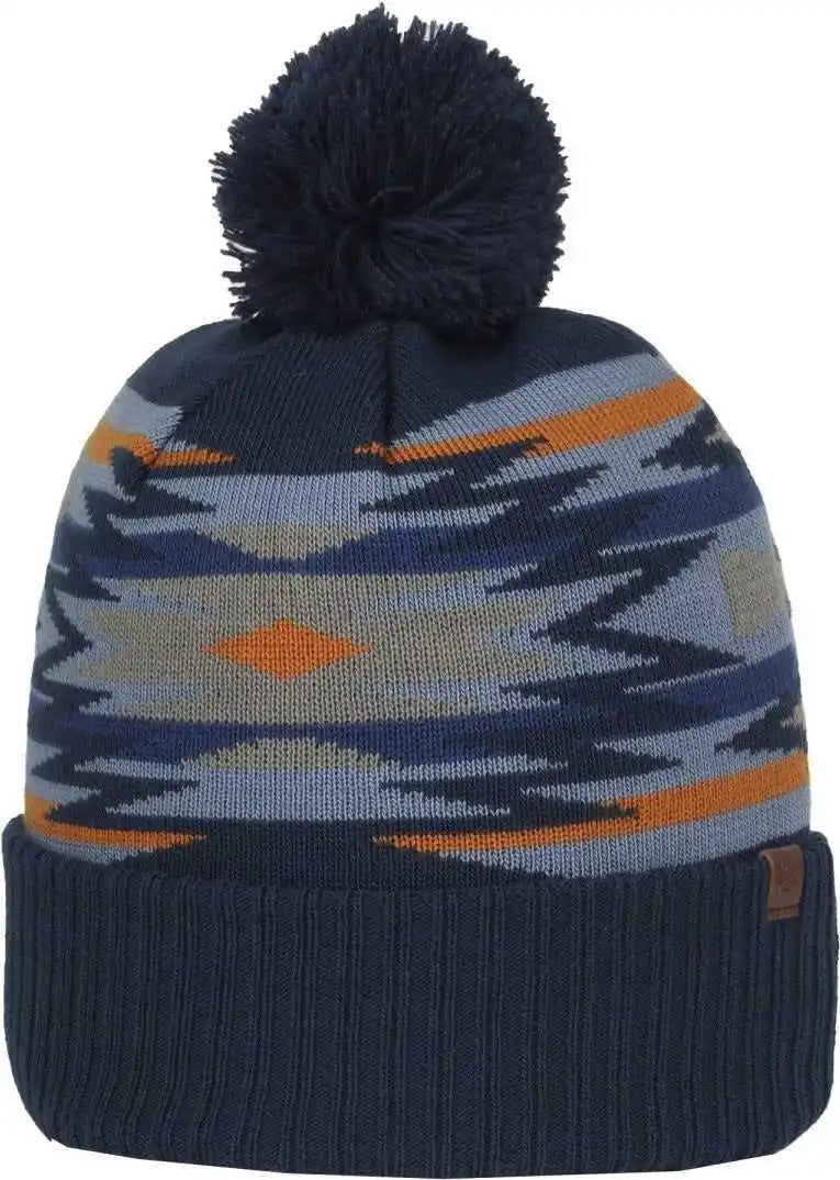 Oc Sports Knf-wild Graphic Watch Beanie with Pom - Aztec - Osfm