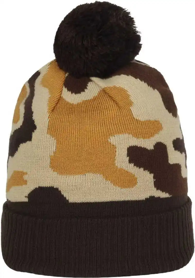 Oc Sports Knf-wild Graphic Watch Beanie with Pom - Camo - Osfm